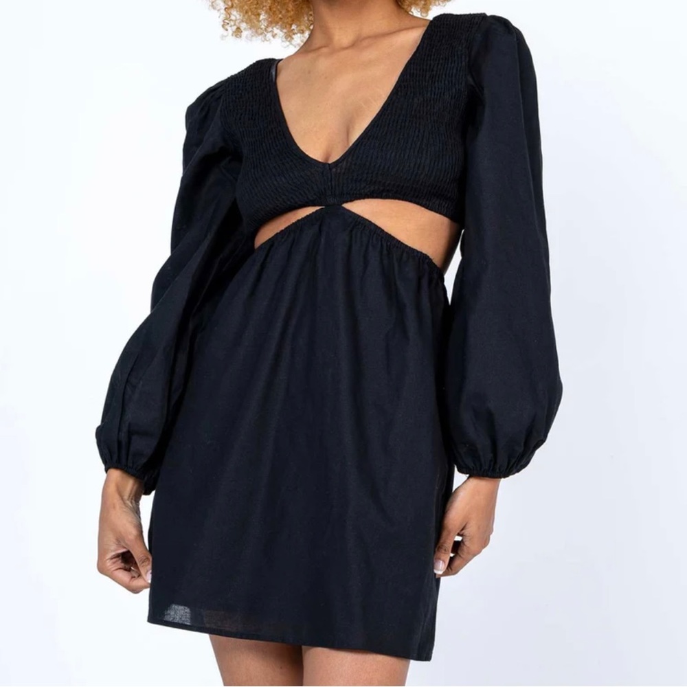 Princess Polly Cut out black mini dress